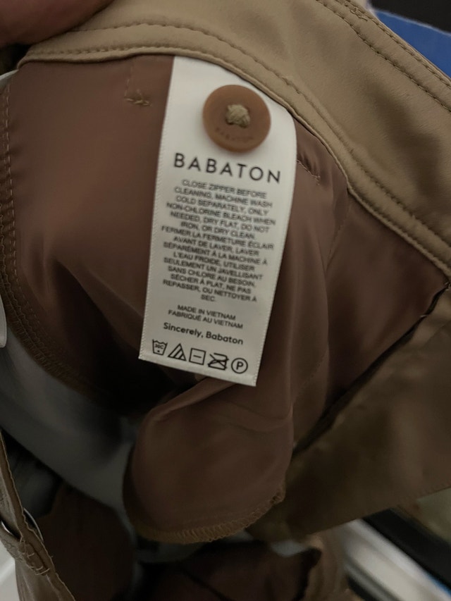 Babaton Faux Leather Pants - Size 4 Brown - photo 2