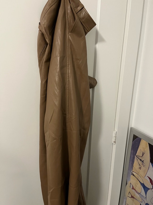 Babaton Faux Leather Pants - Size 4 Brown - photo 4