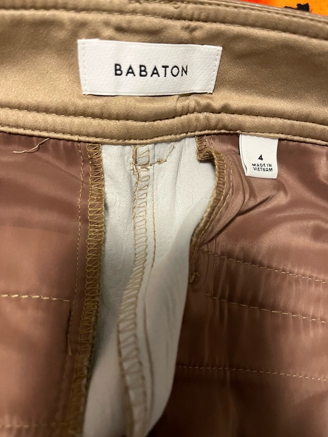 Babaton Faux Leather Pants - Size 4 Brown - photo 5