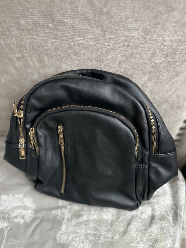 Code Backpack - Black with Gold Zippers