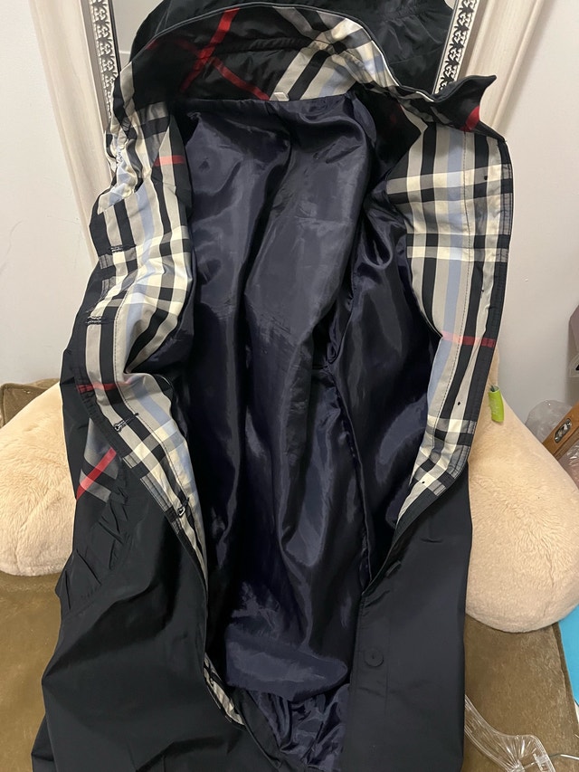 Black Trench Coat (Raincoat) – Burberry Style – Women’s Small - photo 5