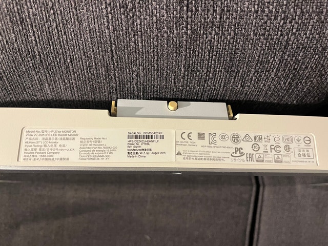 HP 27w Monitor - photo 4
