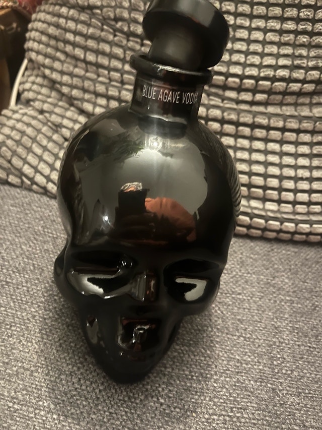 Crystal Head Vodka Onyx Black Bottle - EMPTY