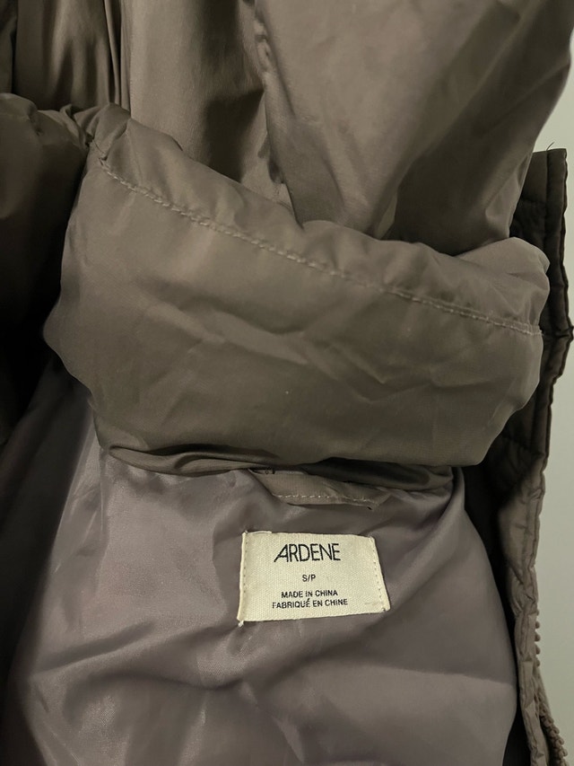 Ardene Puffer Jacket - Women's Size Small - Taupe - photo 5
