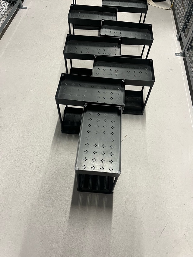 Black Plastic Storage Shelves – set 8 - photo 4
