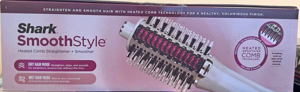 Shark SmoothStyle Heated Comb Straightener + Smoother