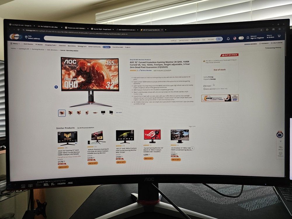 AOC Curved 32" Monitor (CQ32G2S) 1440p - photo 2