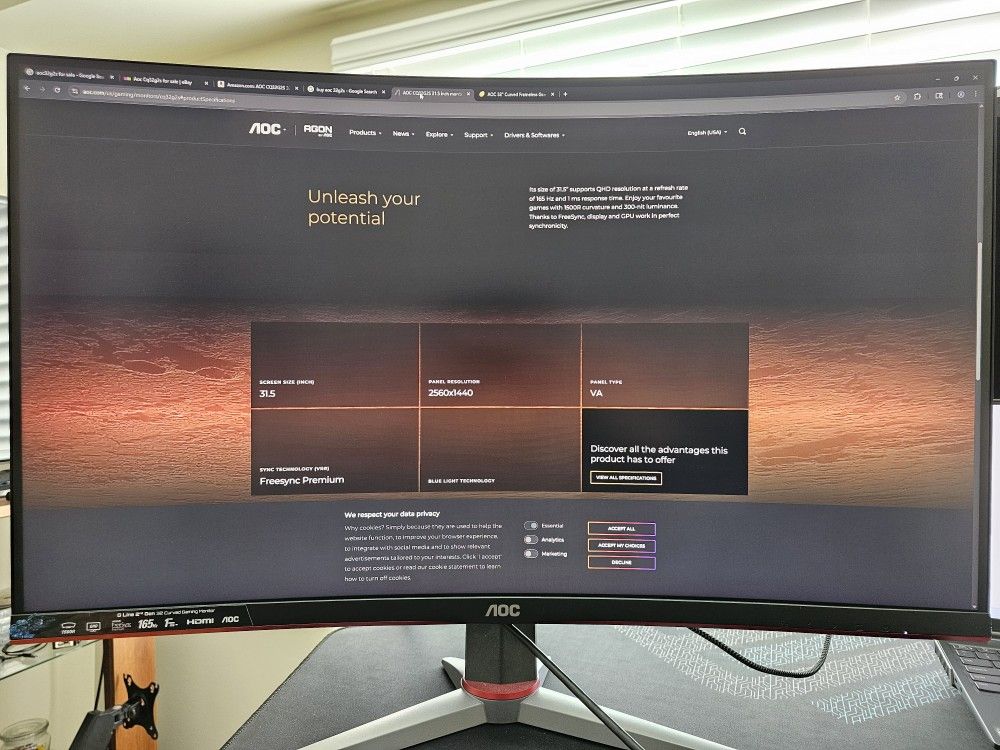 AOC Curved 32" Monitor (CQ32G2S) 1440p