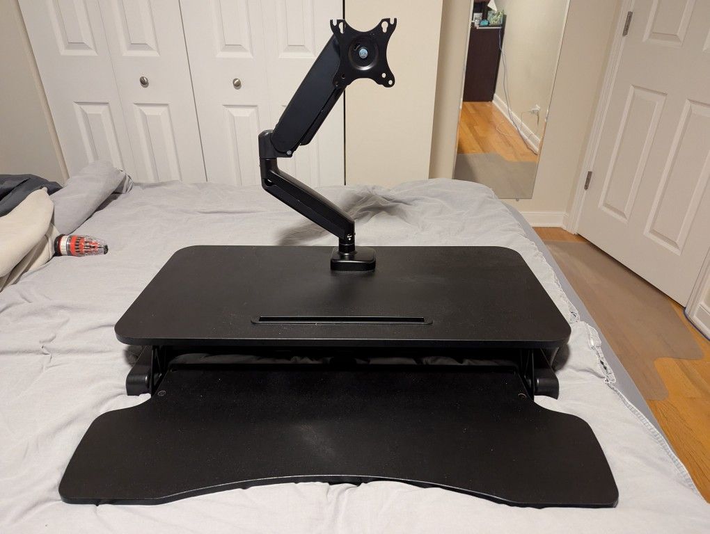 Standup desk + monitor arm bar - photo 2