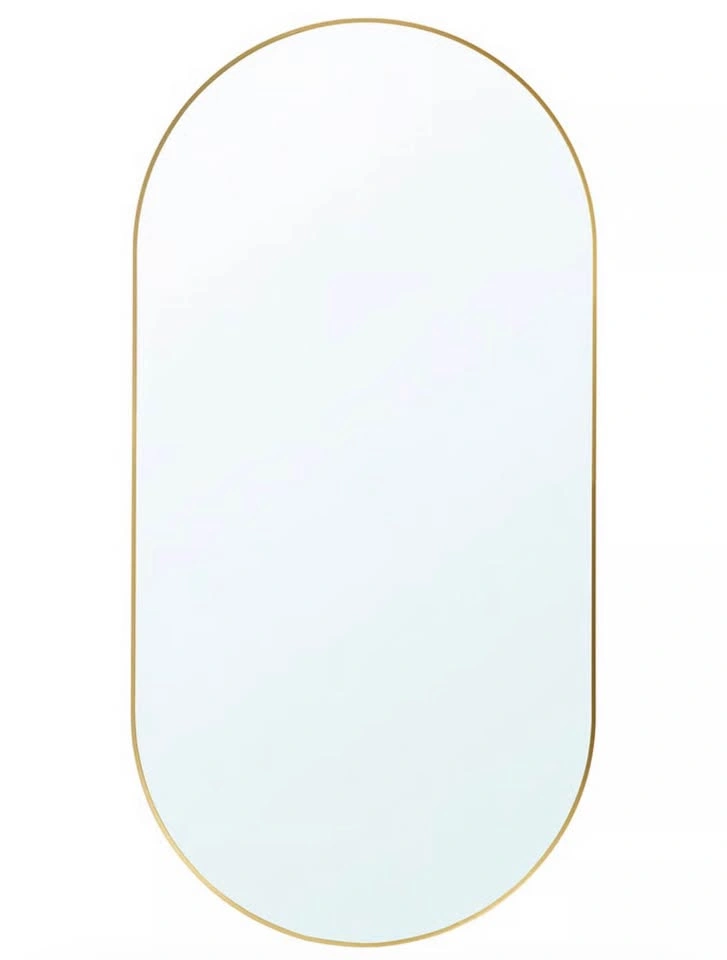 Oval Mirror with Gold Metal Frame - photo 2