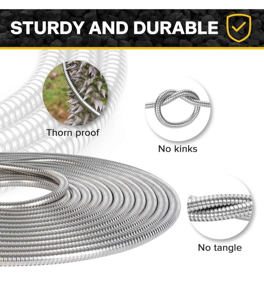 AINPOTA Metal Garden Hose 100ft - photo 4