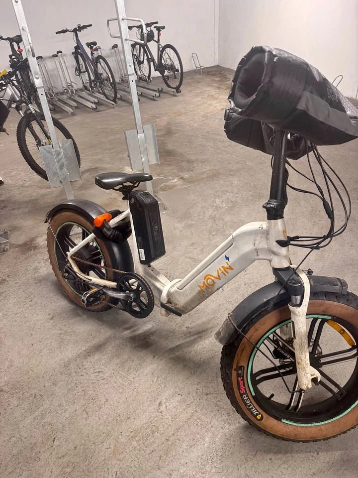Movin dual battery ebike with lock, bag, and helmet