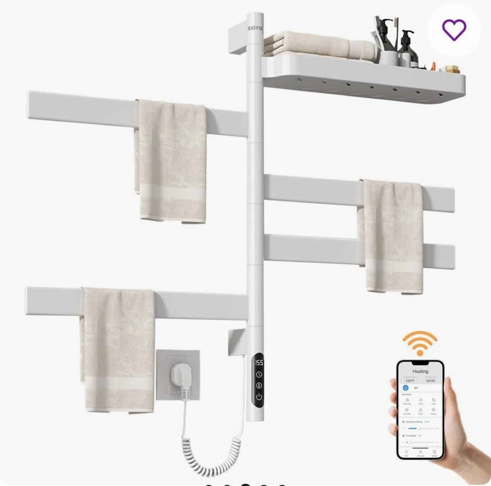 Smart Heated Towel Rack WiFi Alexa Google Assistant - photo 2