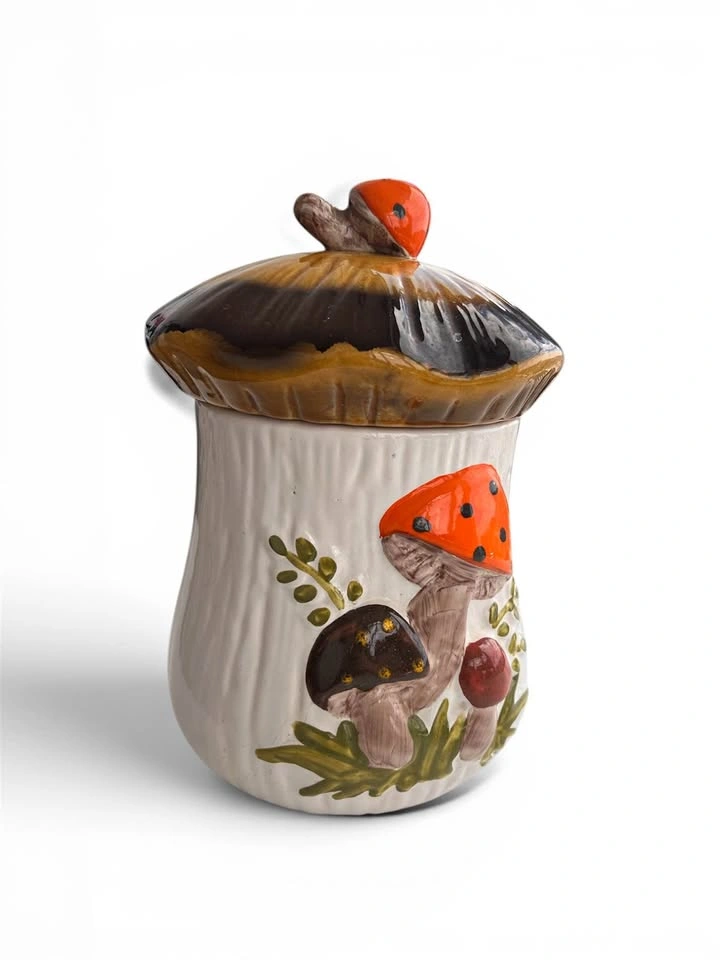 Large Merry Mushroom Canister