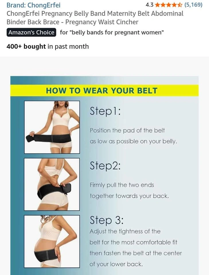 Belly band for pregnancy support - photo 4