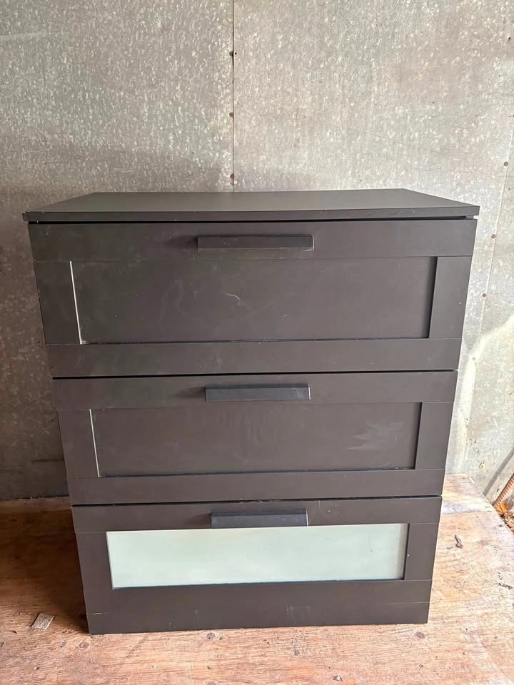 Ikea Brimnes 3-drawer dresser with frosted glass