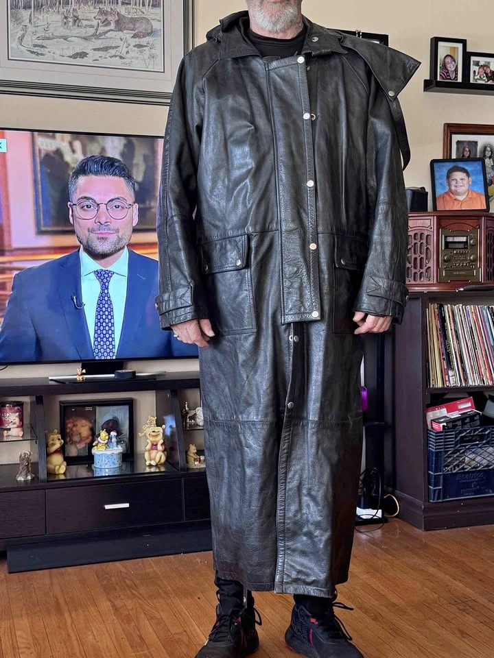 Full length Leather Duster Jacket