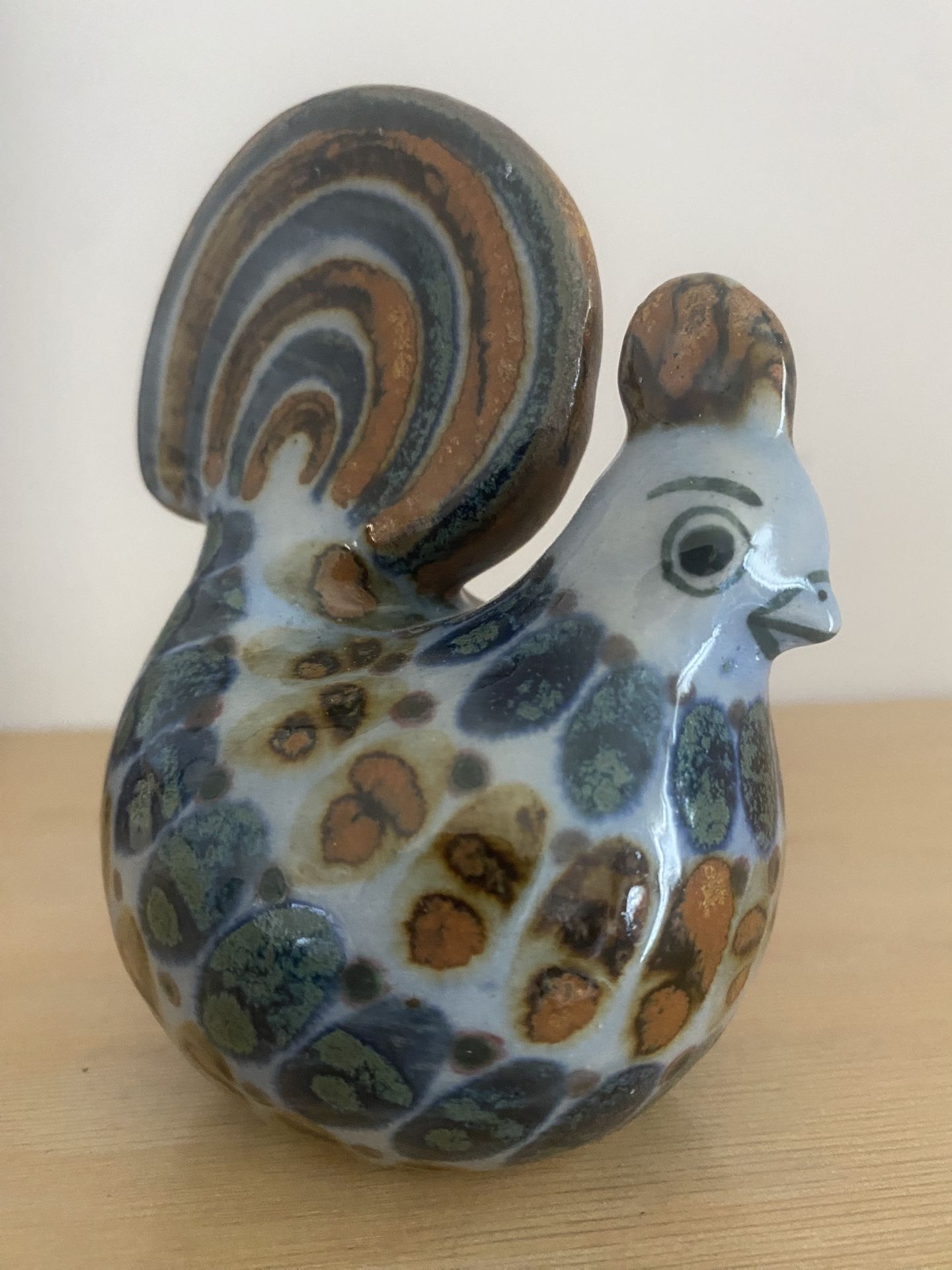 El Palomar Mexico Rooster Figurine, Tonala Pottery - photo 3