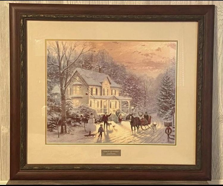 Limited Edition Thomas Kinkade "Home for the Holidays" Signed Pr - photo 2