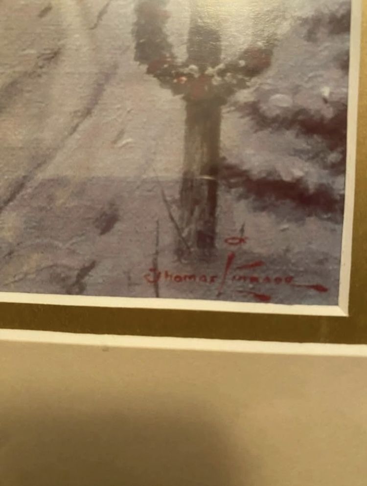 Limited Edition Thomas Kinkade "Home for the Holidays" Signed Pr - photo 3