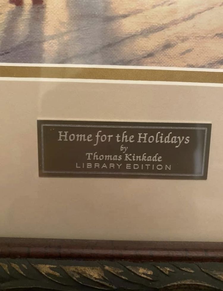 Limited Edition Thomas Kinkade "Home for the Holidays" Signed Pr - photo 4