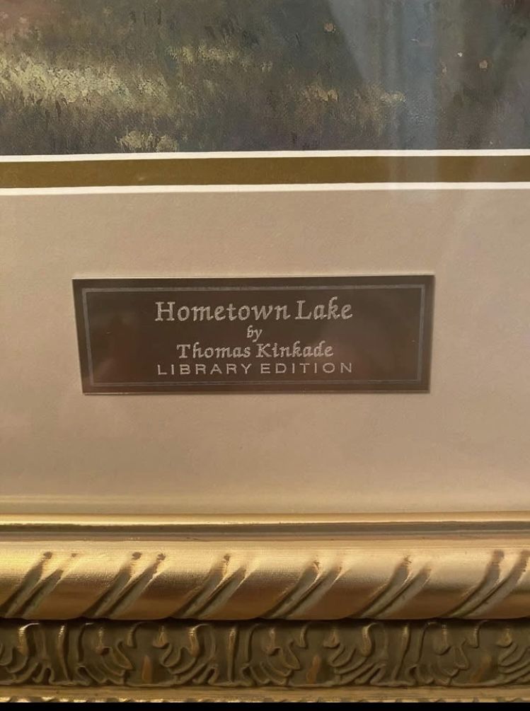 Limited Edition Thomas Kinkade "Hometown Lake" Signed Print - photo 4