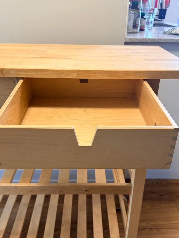 IKEA FÖRHÖJA Kitchen Cart Butcher Block on Wheels - photo 3
