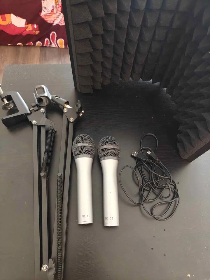 Mic + Mic Table Stand + Sound proof box for Podcastors - photo 2