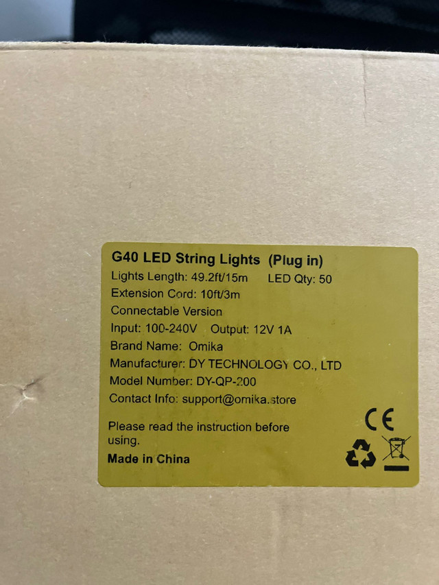 Omika G40 LED String Lights - Brand New - photo 5