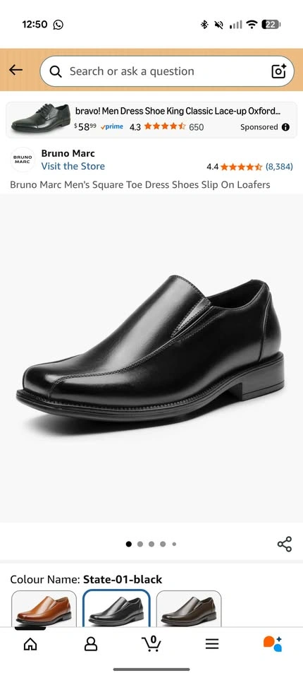 Bruno Marc Dress Shoes (Slip-On) – Black, US 12 - photo 2