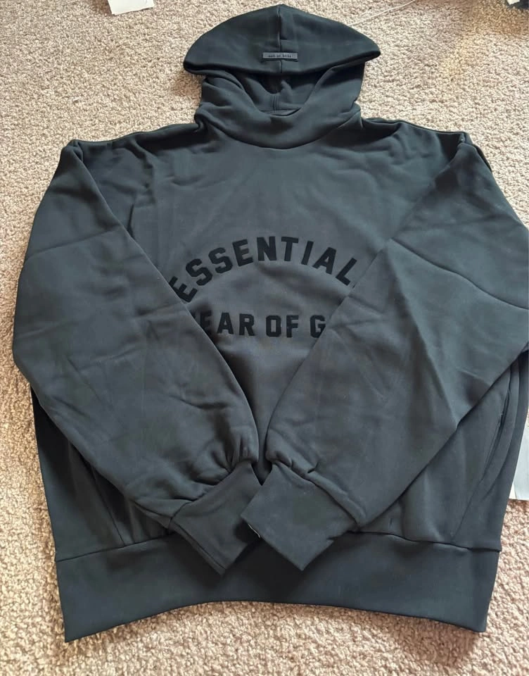 Fear of God Essentials Hoodie Jet Black - photo 2