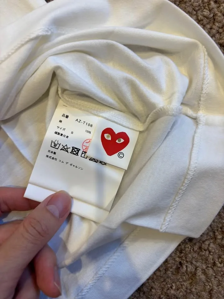 Comme des garçons white tee with Purple Heart - photo 5