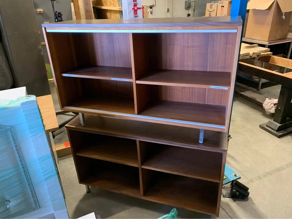 2 Wood Shelving Units