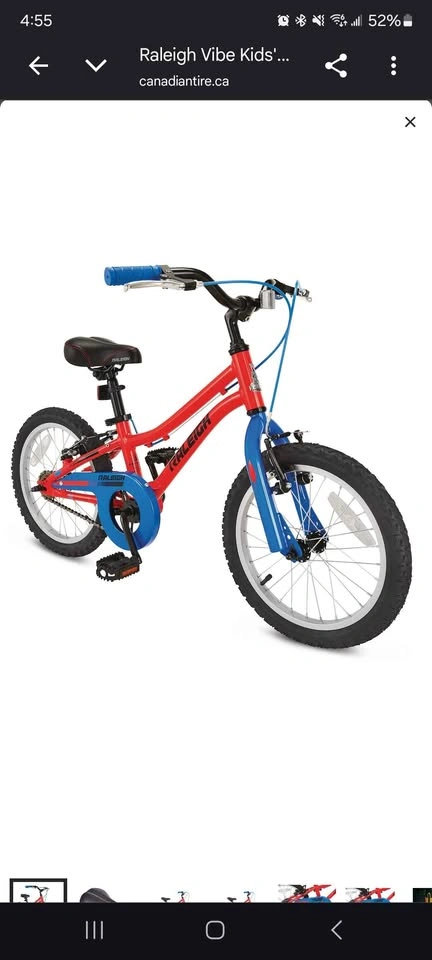 Raleigh Vibe Kids' Bike, 16-in, Red - photo 2