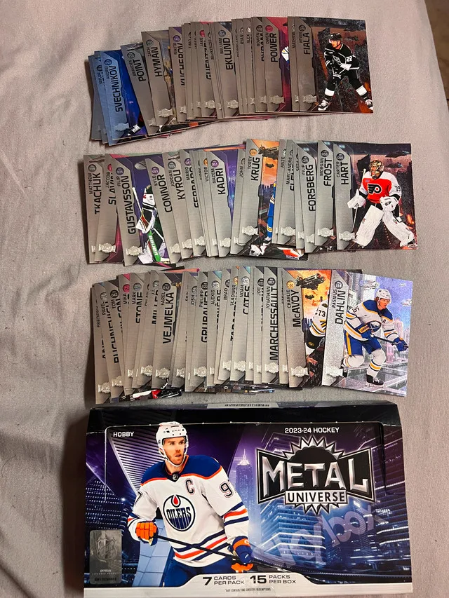 New 2023-24 Skybox Metal Universe Hockey Cards Mystery Pack thumbnail