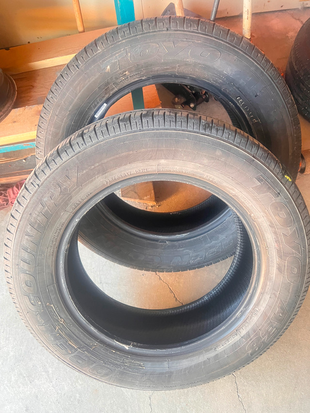 Good condition 2 tires Open Country Toyo A38- 225/65/17