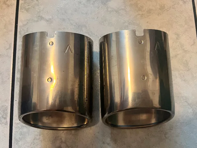 New Dual Stainless Steel Muffler Exhaust Tip thumbnail