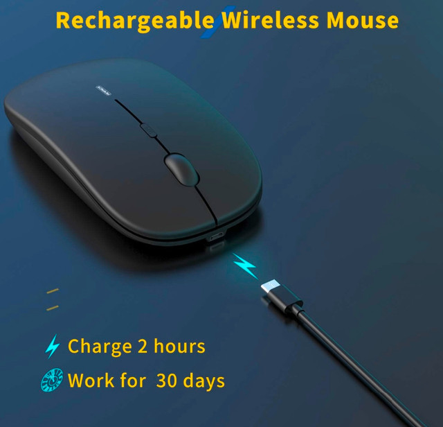 Wireless Slim Rechargeable Mouse 1600dpi