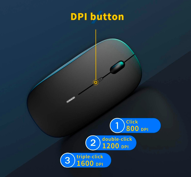 Wireless Slim Rechargeable Mouse 1600dpi - photo 3