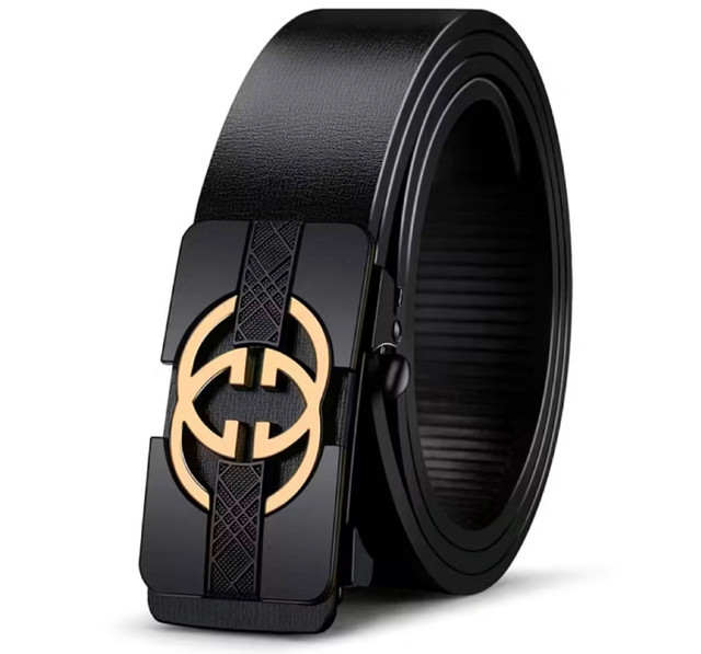 New Designer Gucci Black Leather Belt