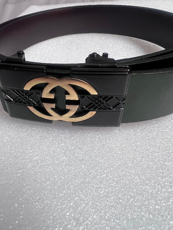 New Designer Gucci Black Leather Belt - photo 3