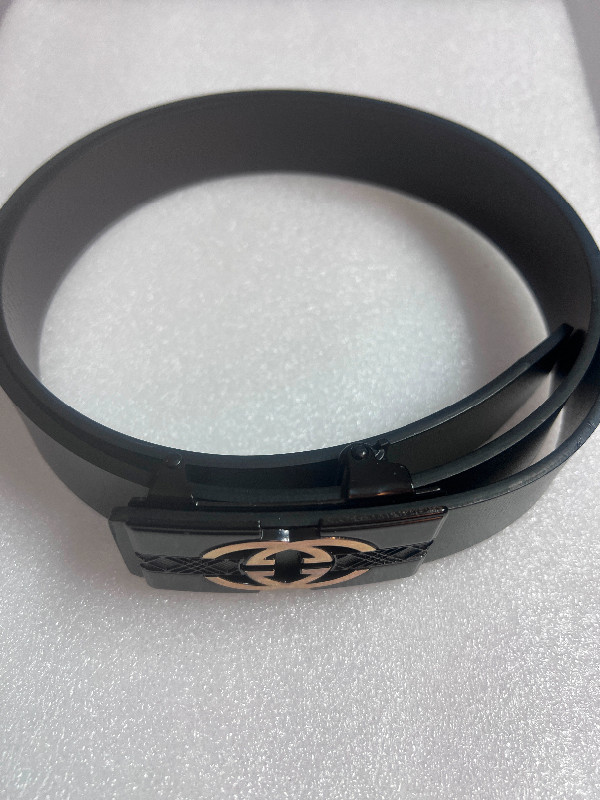 New Designer Gucci Black Leather Belt - photo 4