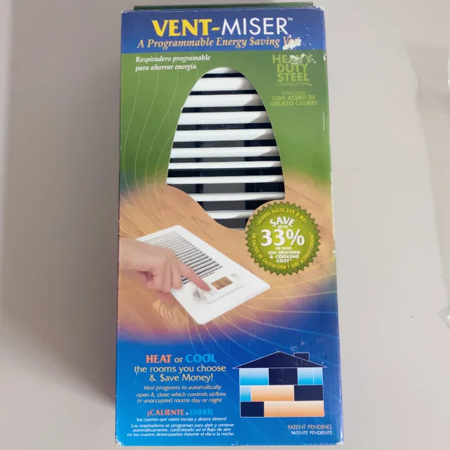 New in Box Programmable Heat Cooling Vent 4" x 10" thumbnail