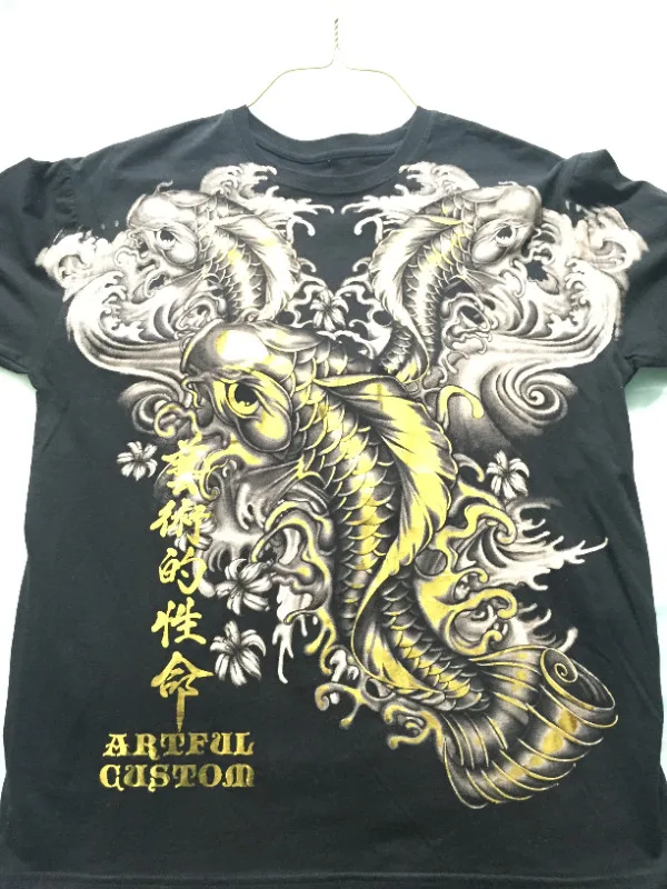 Artful Couture Tattoo Koi Fish Streetwear T-shirt thumbnail