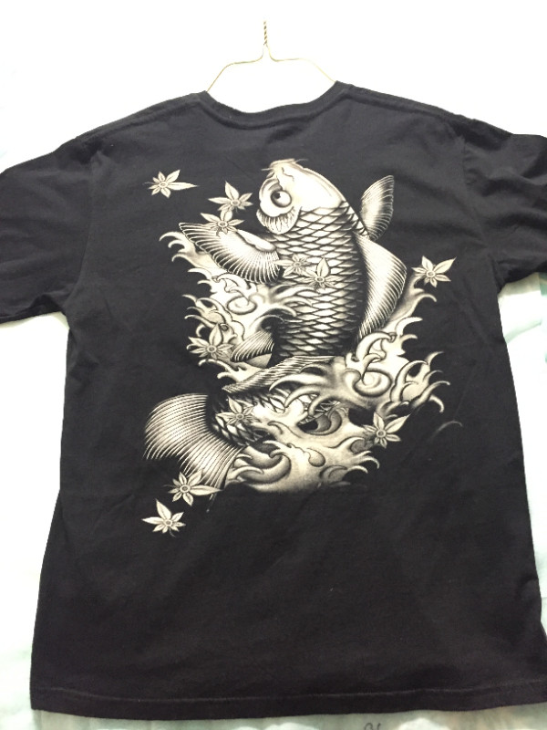 Artful Couture Tattoo Koi Fish Streetwear T-shirt - photo 2
