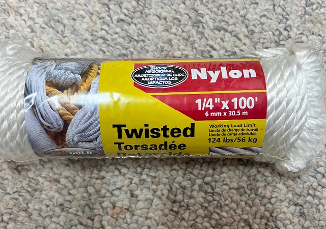 Nylon Twisted Wire 1/4” - 100ft - 124lbs load thumbnail