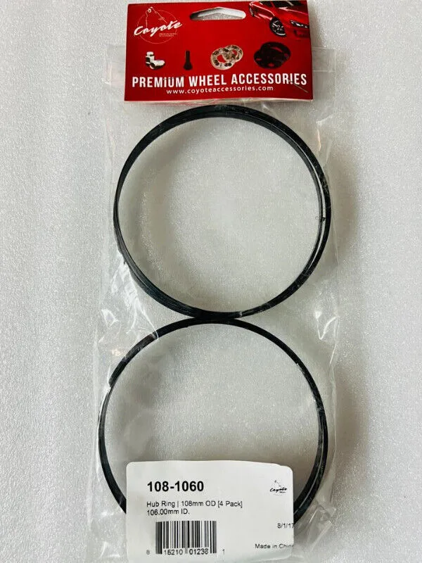 4 Pack Automotive Wheel Hub Ring 108mm OD 106mm iD thumbnail