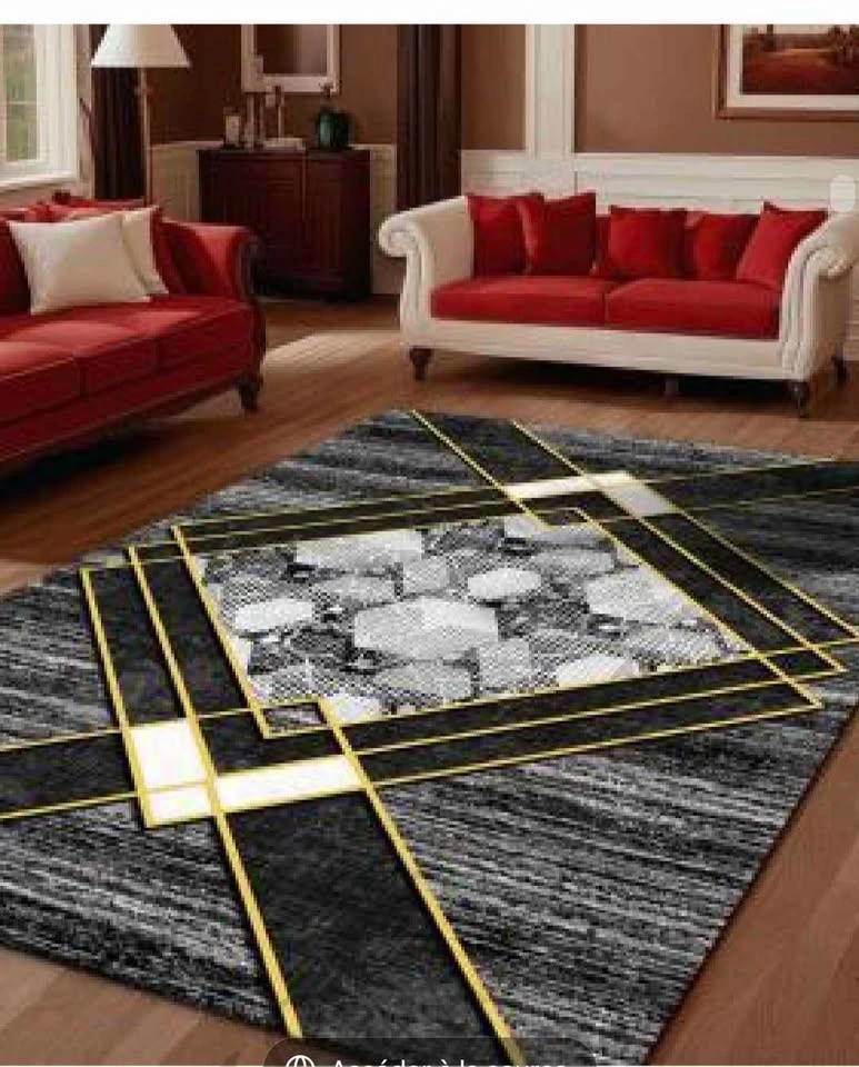 Modern Rug 180x250cm (≈ 5.9 x 8.2 ft) - Short Pile Velour, Non-S
