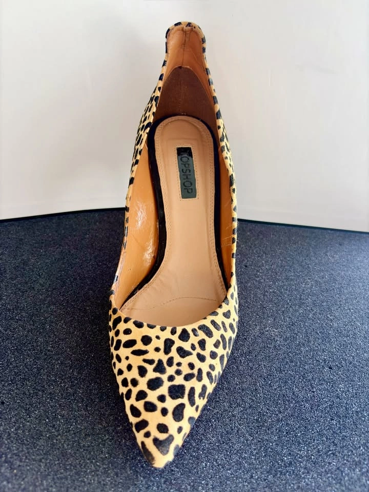 Topshop Shoes Leopard Print Stiletto Heels Size 39 (Fit 8.5–9) - photo 4
