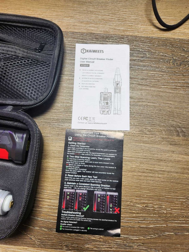 KAIWEETS KT301P Circuit Breaker Finder + Outlet Tester - photo 2